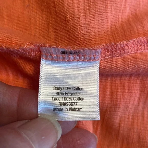 LIKE NEW!!!  ST. JOHN’S BAY 3/4 Sleeve Lace Adorned Knit Top!  Sz 2X - Picture 8 of 9